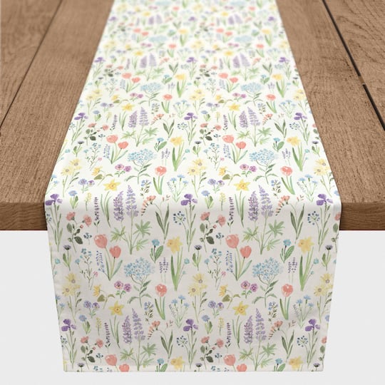 Floral Meadows Twill Table Runner